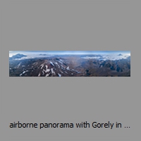 airborne panorama with Gorely in the middle